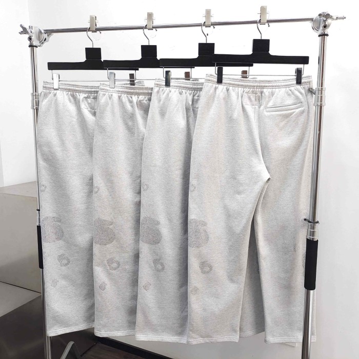 [Big & Tall for weights up to 220 lbs]1:1 quality version White Diamond Large Star Hoodie & Pants Set 28777396