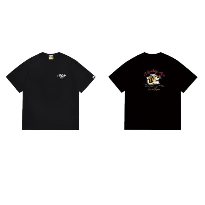 Arc-shaped letter tiger print T-shirt 2 colors 29062678
