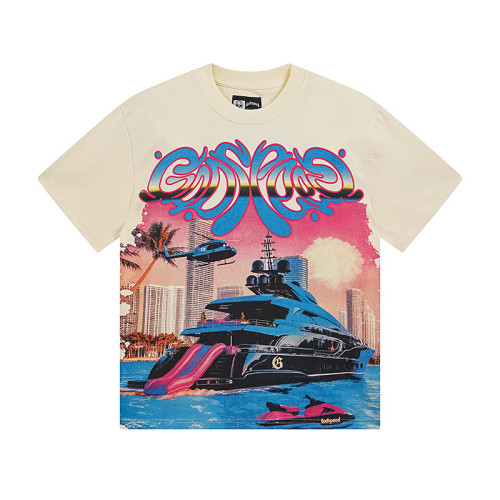 Vintage Miami Yacht City Print T-shirt 29044609