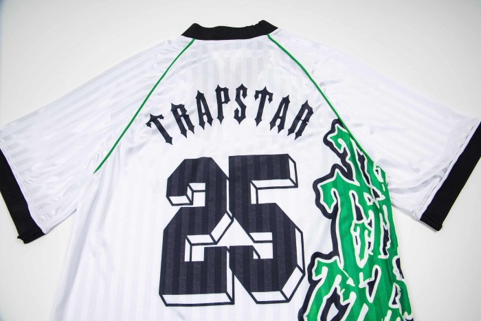 Loose Fit Trapstar Football Jersey with 25 Number & Green Abstract Print Shirt 3 colors 29069431