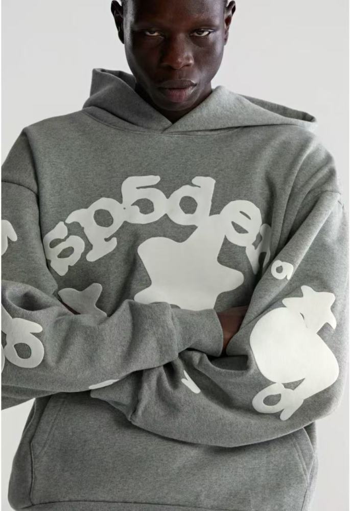 1:1 quality version 27880543 New Color Medium Gray Printed Hoodie & Pants Set