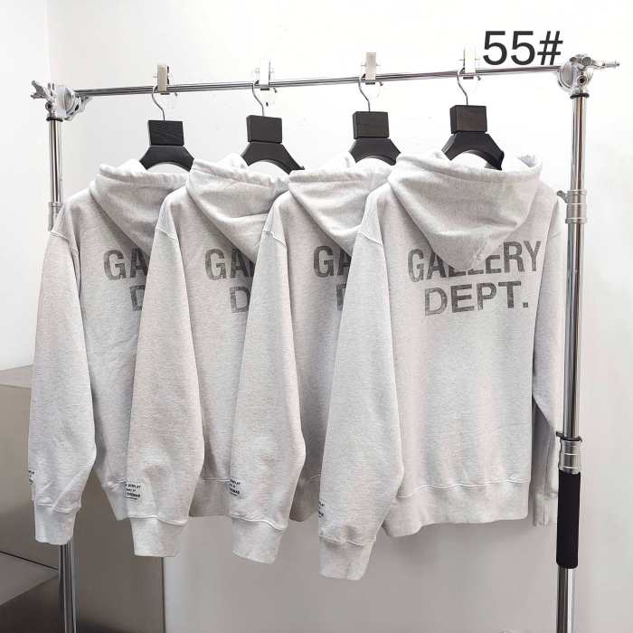 [Big & Tall for weights up to 260 lbs]1:1 quality version Black Letter Hand-Painted Bleached Gray Hoodie 28694091