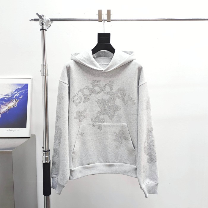 [Big & Tall for weights up to 220 lbs]1:1 quality version White Diamond Large Star Hoodie & Pants Set 28777396