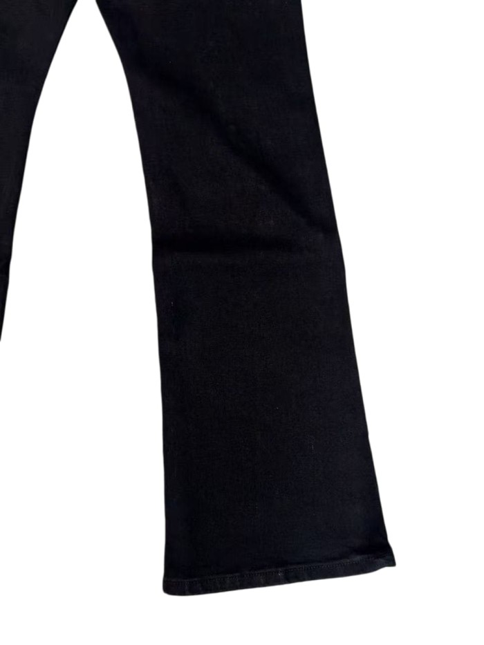 1:1 quality version Y2K Black Starburst Rhinestone High Waisted Flare Leg Denim Jeans 28996267