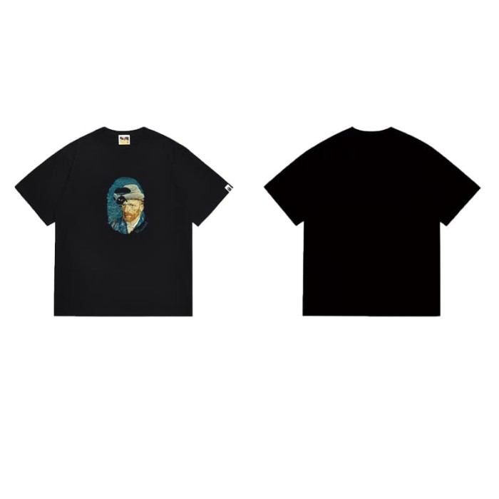 Retro oil painting print T-shirt 2 colors 29068994