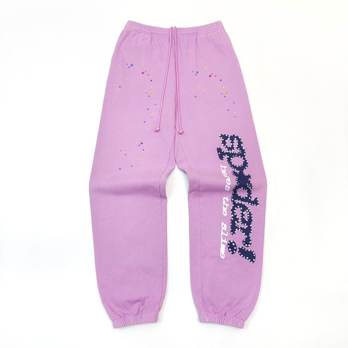 1:1 quality version Light Purple Colorful Stars Spider Web Hoodie & Pants Set