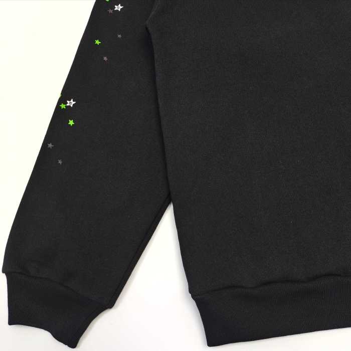 1:1 quality version Green Spider Web Printed Hoodie & Pants Set 28692914