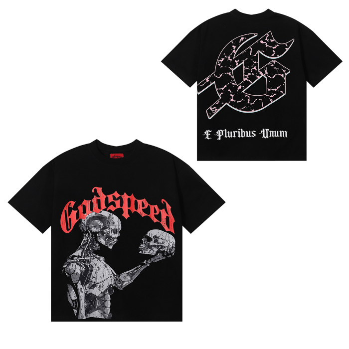 28208898 Fragment Skull Dialogue Print Tee 2 colors
