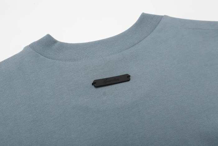 Curved large letter khaki loose drop shoulder short-sleeved T-shirt 4 colors 29053742