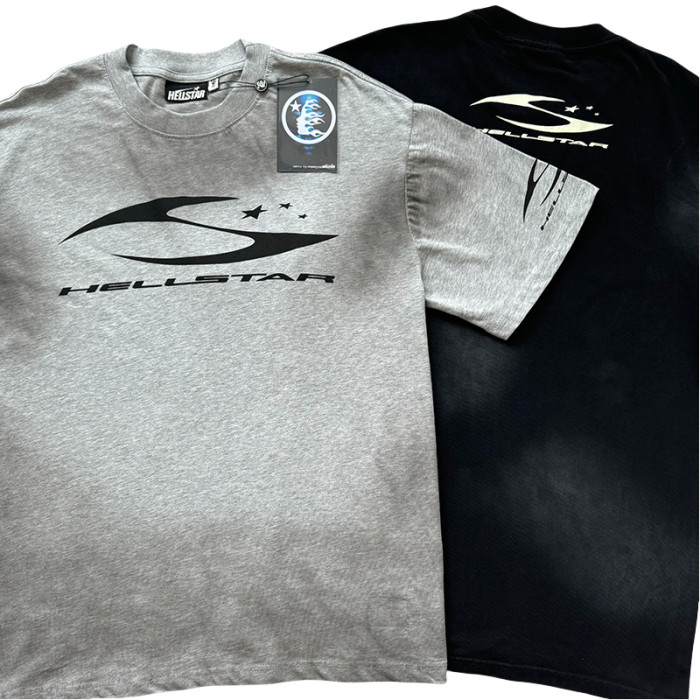 28314285 Distressed H Letter Logo Printed Washed Version Tee 2 colors