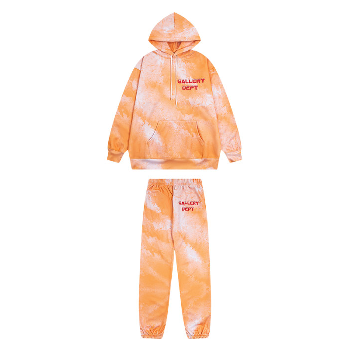 Candy Snowflake Alphabet Tie-Dye Hoodie & Pants Set