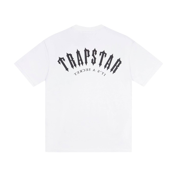 Front Framed Kid Portrait & Back Trapstar Gothic Logo Print T-Shirt 2 colors 29077294