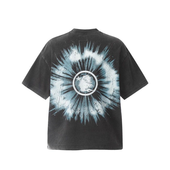 Cyber Skull Figure Print Washed Tee 29092382