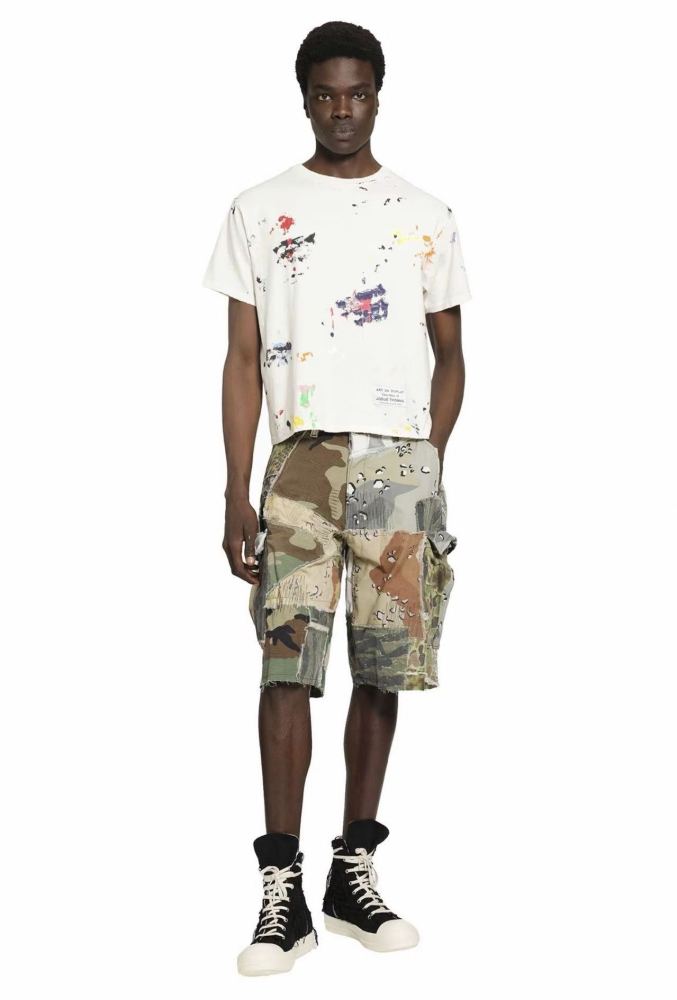 [Big & Tall for weights up to 260 lbs]1:1 quality version Smudged Hand-Painted Apricot Print Tee 28971887