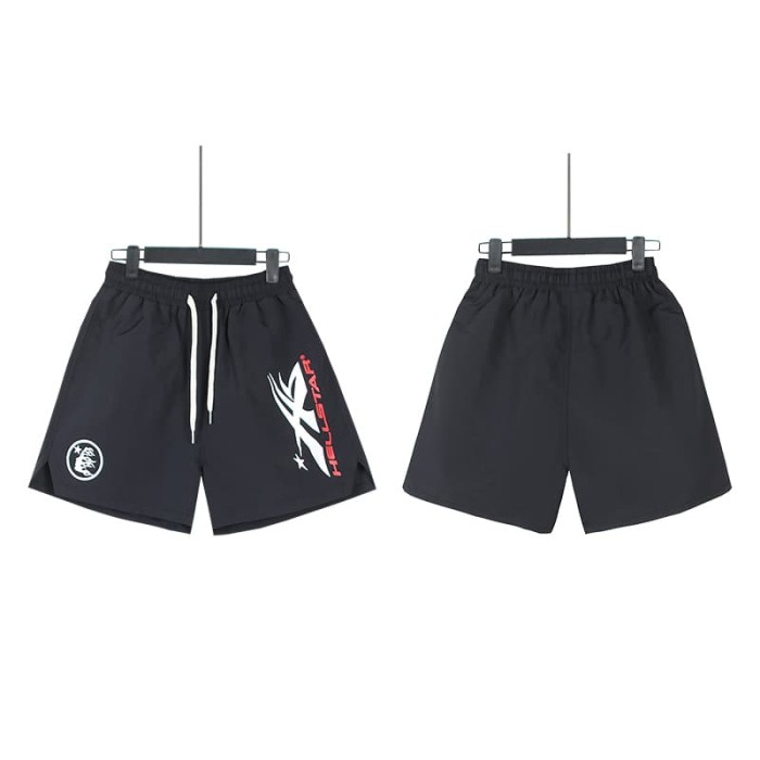 Color Block Letter Star Logo Print Nylon Shorts 29035471