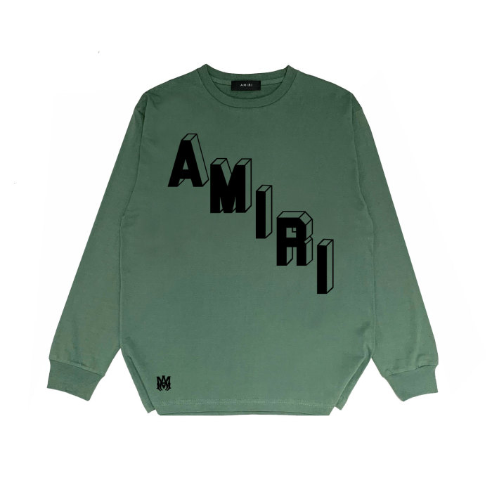 Stereo Alphanumeric Print Long Sleeve T-Shirt 25 colors