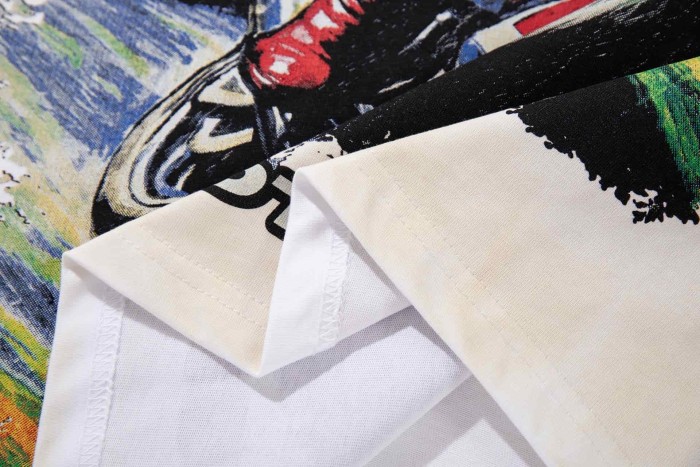 Retro Motorcycle Event Rhinestone Print Washed Tee 2 colors 29060730
