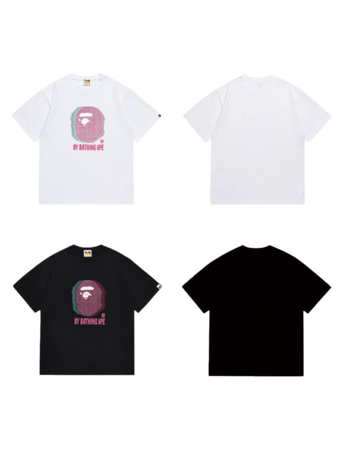 Classic Ape Head Retro Glitch Graphic T-shirt 2 colors 29060326