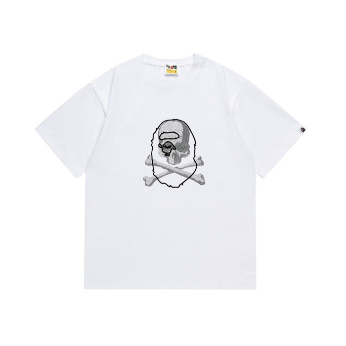 Ape Head Skull Crossbones Print T-Shirt 2 colors 29052467