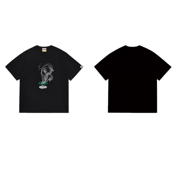 Ape Head Ink Smoke Art Print Japanese Style T-shirt 2 colors 29060599