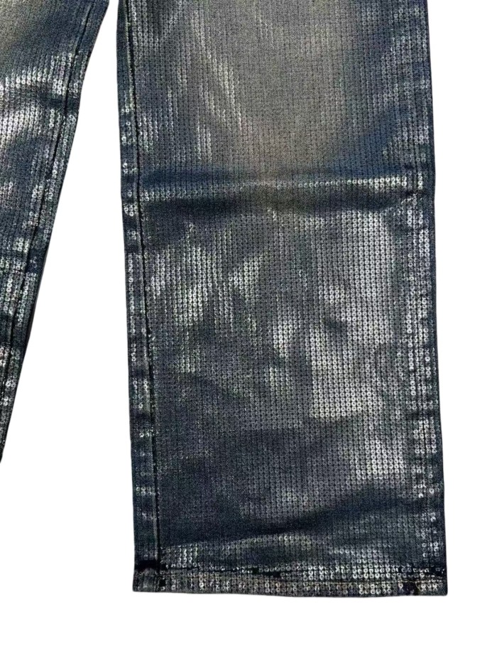 1:1 quality version Vintage-Washed Straight-Leg Jeans 28759376
