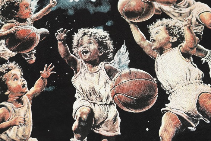 Angel Children Basketball Game Print Long Sleeve T-Shirt 2 colors 28704410
