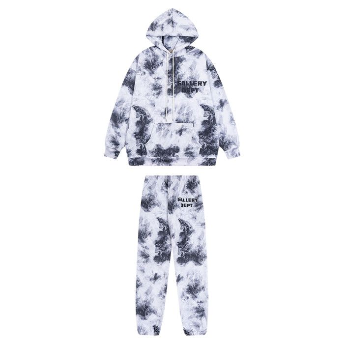 Ink Style Tie-Dye Hoodie & Pants Set