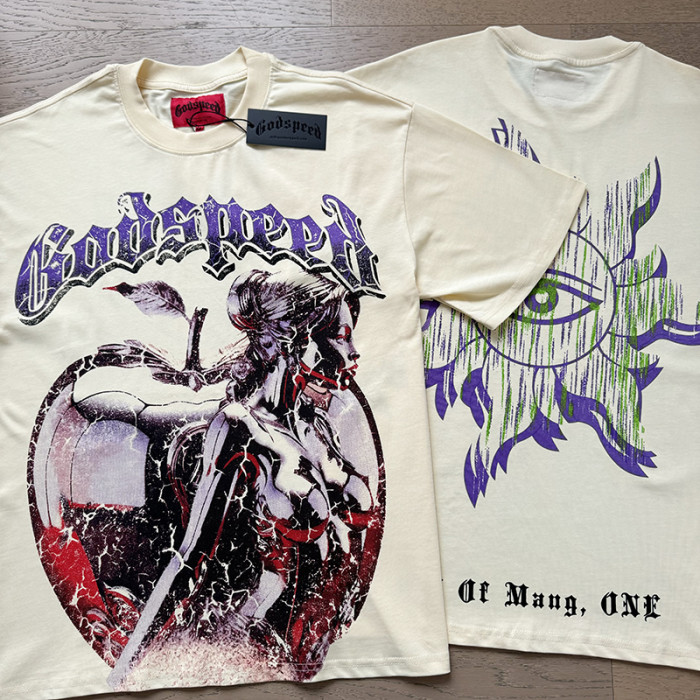 Creamy White and Dark Apple Goddess All-Seeing Eye Double-Sided Printed T-Shirt 29043119
