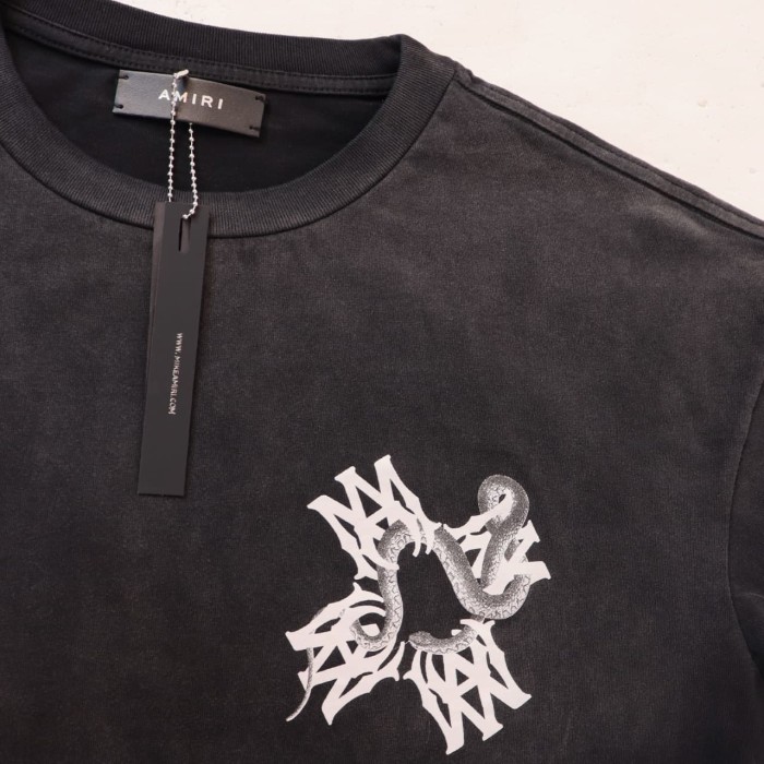 Snake Twisted Print Washed Tee 29052423