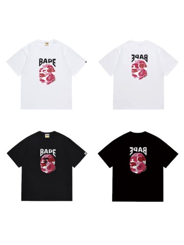 Colorful sketch ape head initial print T-shirt 2 colors 29060630