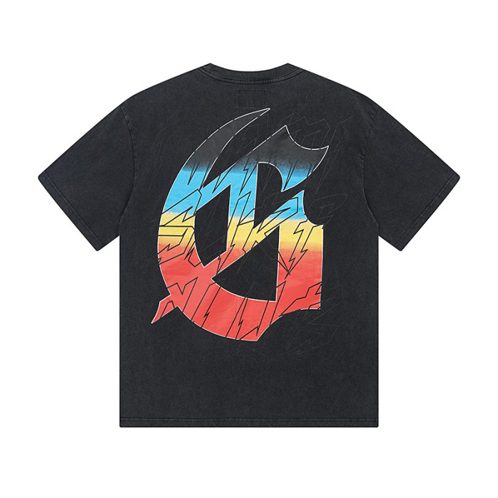 Surfer skull G-shaped logo black vintage short-sleeved T-shirt 29045242