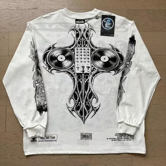 Records DJ Yin Yang Graphic Long Sleeve T-shirt 2 colors 29033330