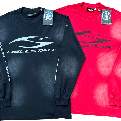 28382284 Logo Print Washed Version Long Sleeve T-Shirt 2 colors