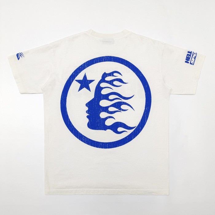 [Big & Tall for weights up to 260 lbs]1:1 quality version HS mottled monogram slogan logo washed version Tee 2 colors with NFC tag