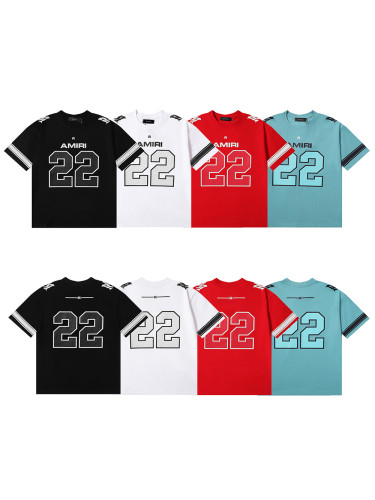 [buy more save more]Number 22 Letter Logo Printed Sports Jersey Tee 2 colors