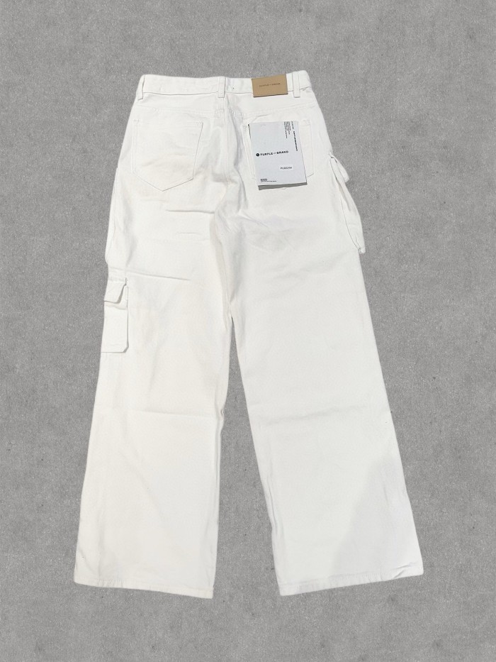 1:1 quality version 28000250 Pure White Wide Leg Jeans