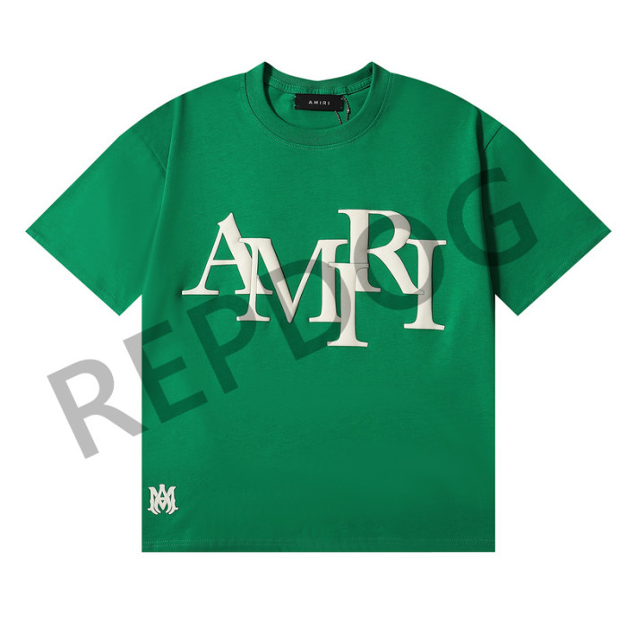 Mismatched Foam Letter Print Round Neck Tee 4 colors