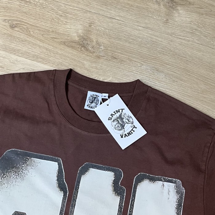 Huge SV initials + handwritten cursive font at the bottom, heavyweight pure cotton T-shirt 29064409