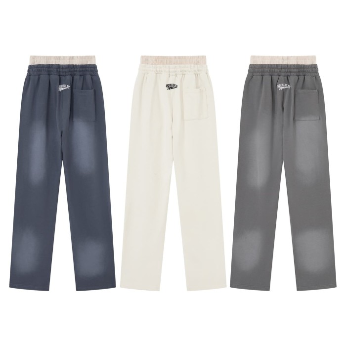Double Waistband Side Stripe Print Gradient Washed Sweatpants 3 colors 29068989