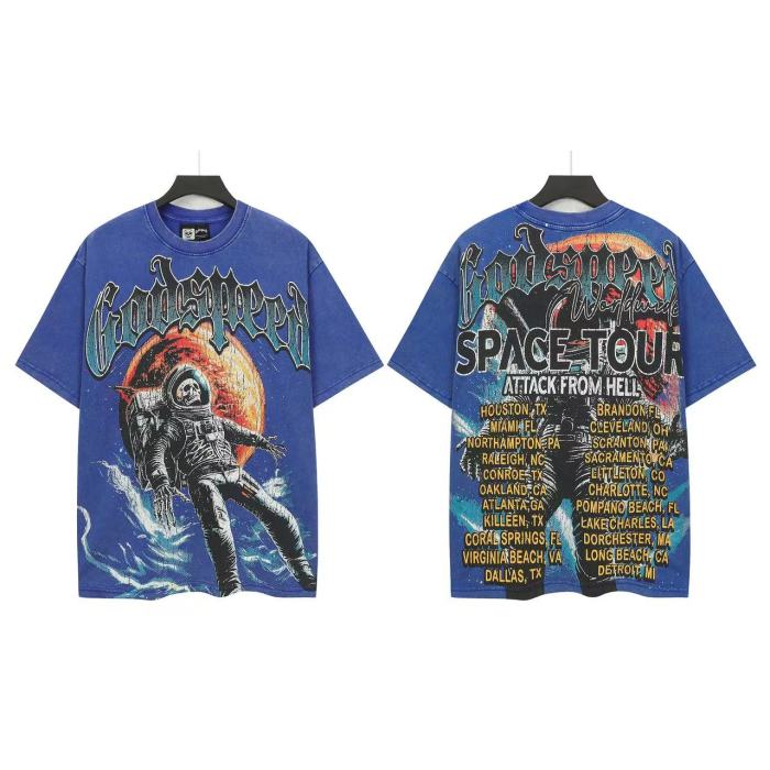 Astronaut Planet Print Washed Version Tee 3 colors 28694025