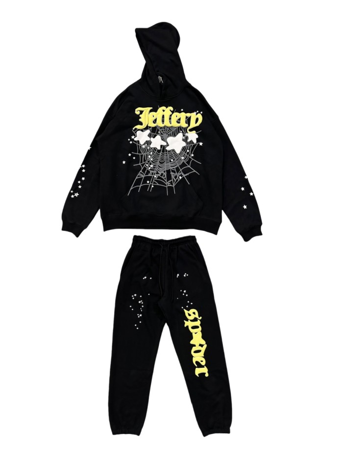 Jeffery White Stars Bubble Print Hoodie & Pants Set