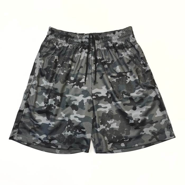 Camouflage Print Mesh T-shirt & Shorts Set 2 colors 28491698