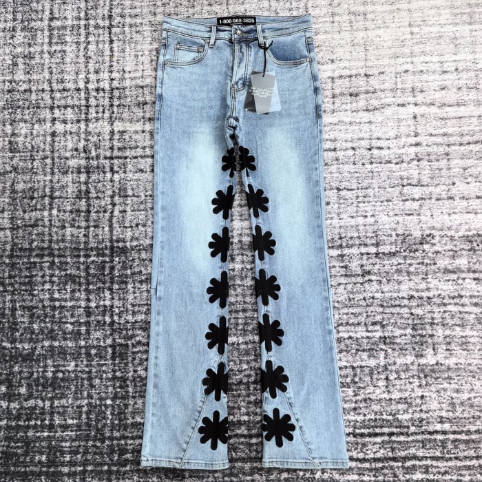 [buy more save more]1:1 quality version Heavy duty embroidered logo micro jeans 10 colors