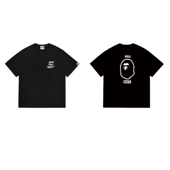 Black and white ape man 93 letter print T-shirt 2 colors 29060438