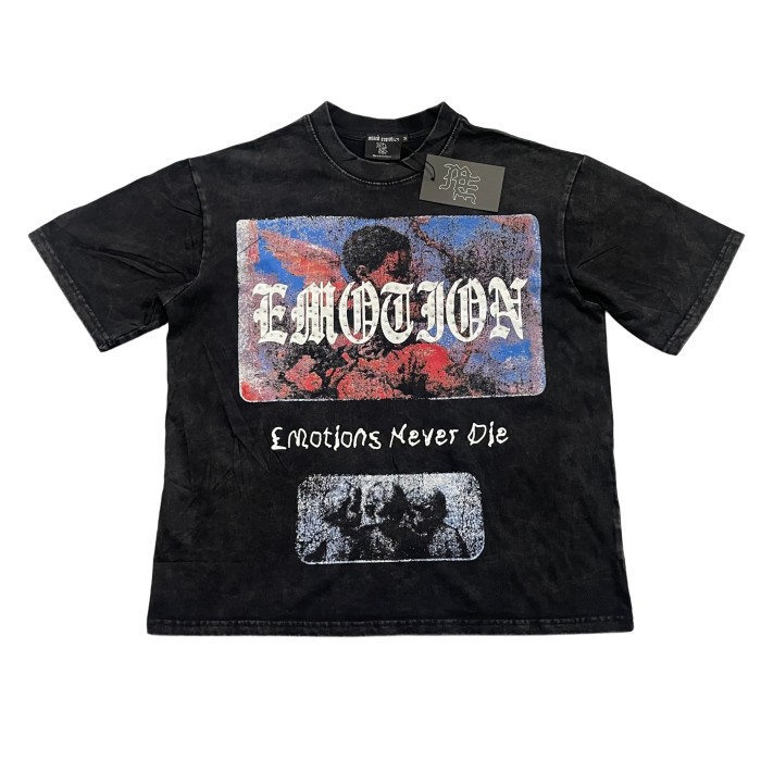 Vintage Washed Black Angel Print T-Shirt Rhinestone  Emotion  Oversized tee 28978821