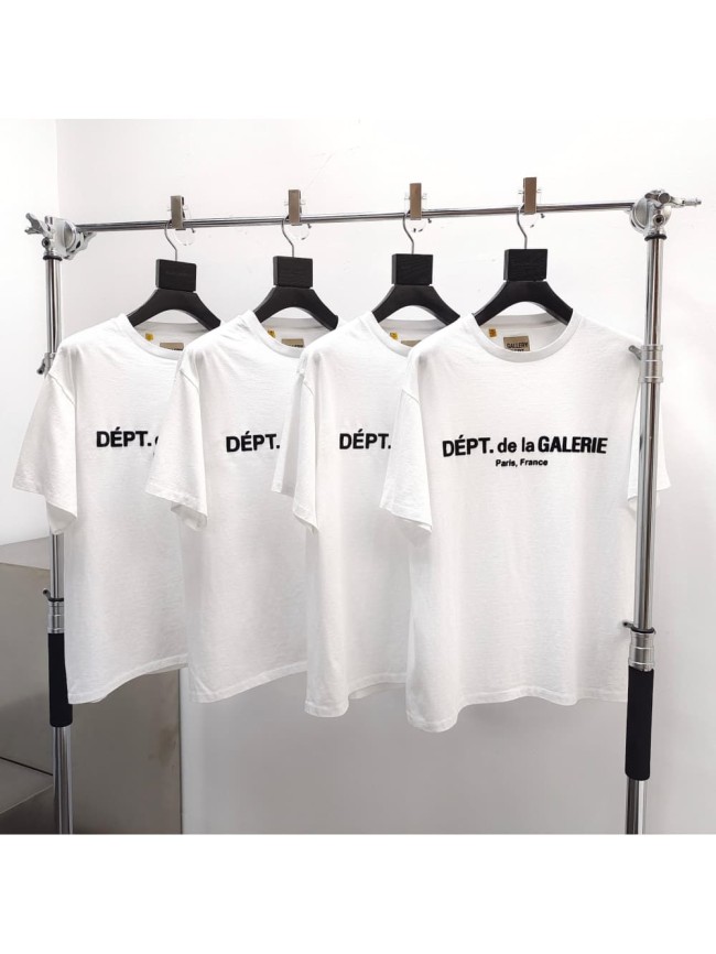 [Big & Tall for weights up to 220 lbs]1:1 quality version Flocked French Text White Print Tee 29033206