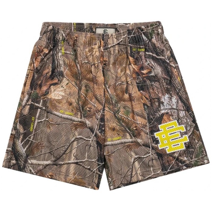 Eric Emanuel dead branches logo mesh shorts