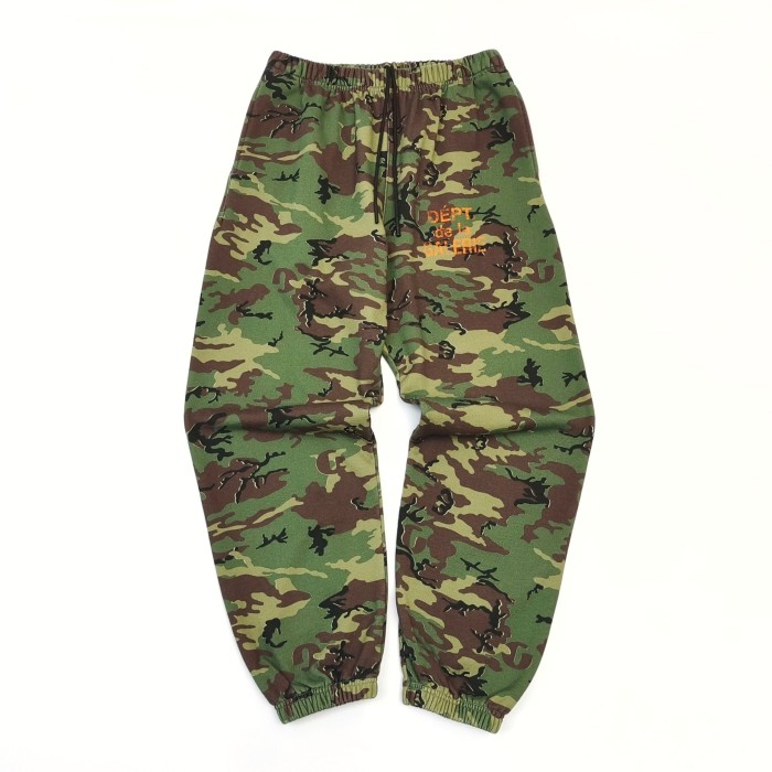 [Big & Tall for weights up to 260 lbs]1:1 quality versionGreen Camouflage Orange French Print Hoodie & Pants Set 28749365