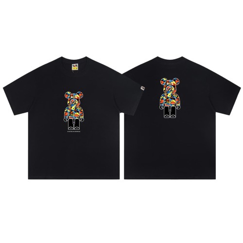 Colorful zipper bear print short-sleeve T-shirt 2 colors 29052714