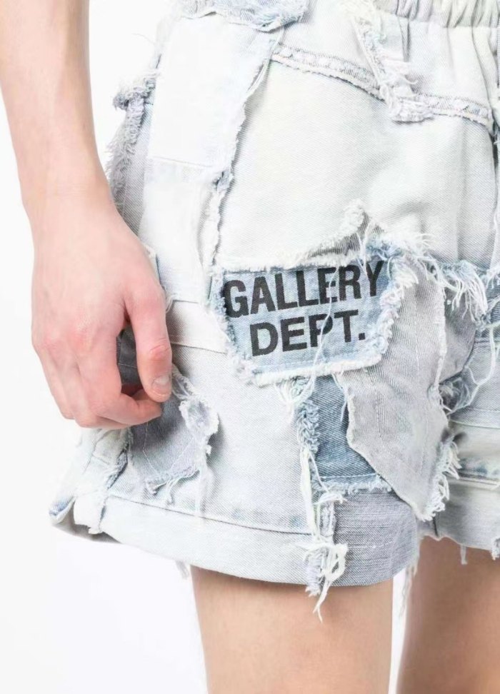 [Big & Tall for weights up to 260 lbs]1:1 quality version Denim Patchwork Shorts